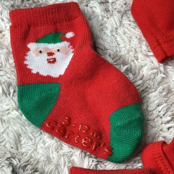 Christmas lot, newborn leggings and tutu and milk and onsie long sleeve NWT - Picture 3 of 11